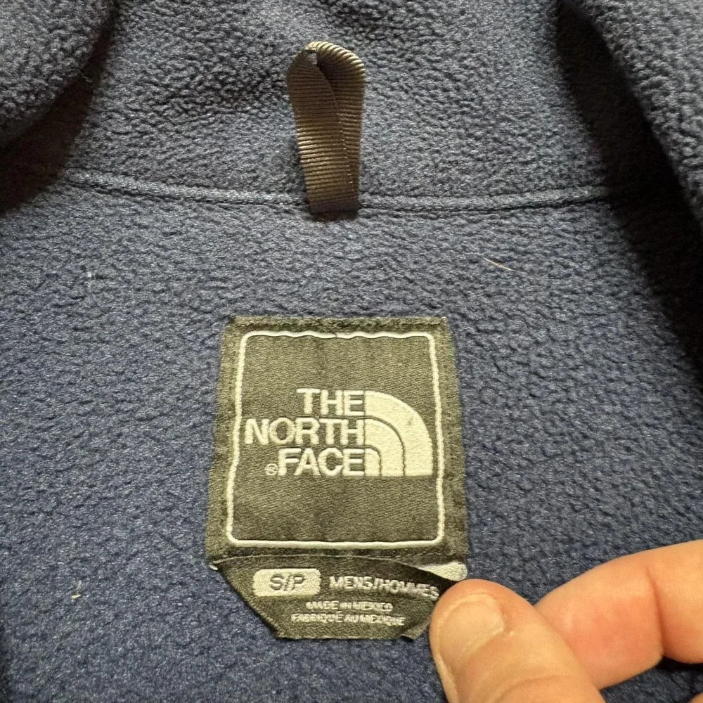 The North Face Denali Jacket Mens Small Blue Gray Fleece Full Zip Polartec